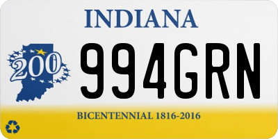 IN license plate 994GRN