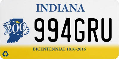 IN license plate 994GRU