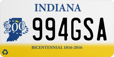 IN license plate 994GSA