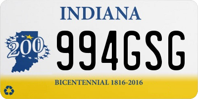 IN license plate 994GSG
