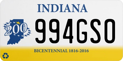 IN license plate 994GSO