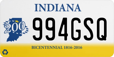 IN license plate 994GSQ