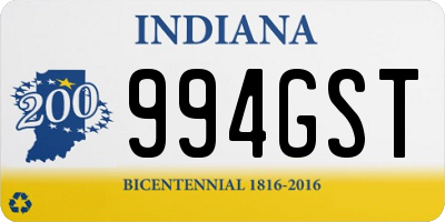IN license plate 994GST