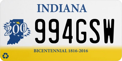 IN license plate 994GSW