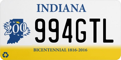 IN license plate 994GTL