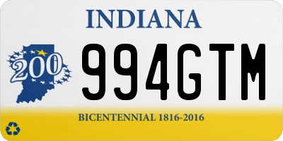 IN license plate 994GTM