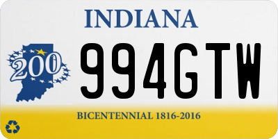 IN license plate 994GTW