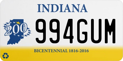 IN license plate 994GUM