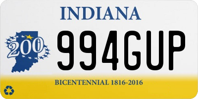 IN license plate 994GUP