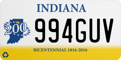 IN license plate 994GUV