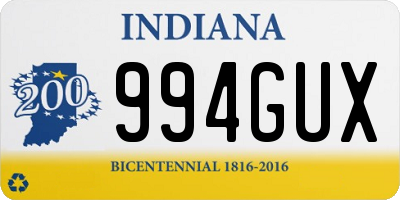 IN license plate 994GUX