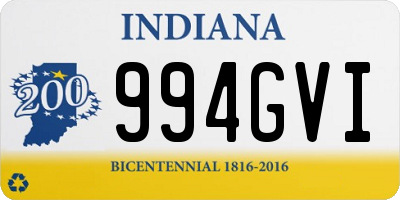 IN license plate 994GVI