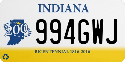 IN license plate 994GWJ