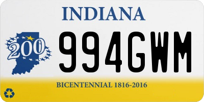 IN license plate 994GWM