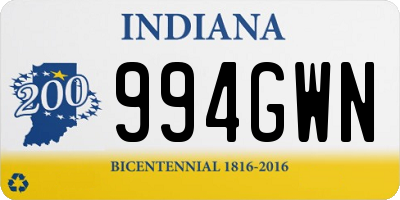 IN license plate 994GWN