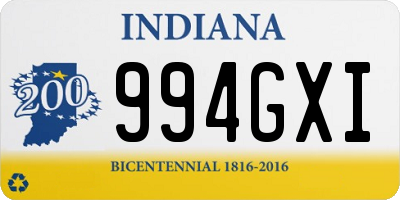 IN license plate 994GXI