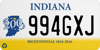 IN license plate 994GXJ