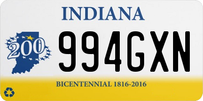 IN license plate 994GXN