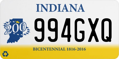 IN license plate 994GXQ