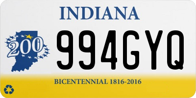 IN license plate 994GYQ