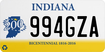 IN license plate 994GZA