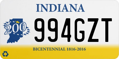 IN license plate 994GZT