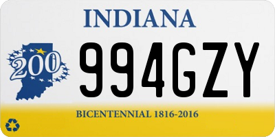 IN license plate 994GZY