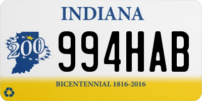 IN license plate 994HAB