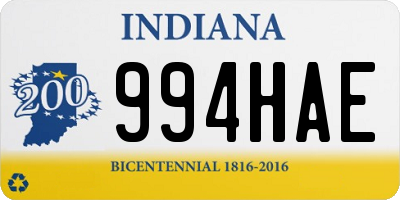 IN license plate 994HAE