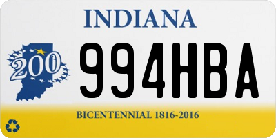 IN license plate 994HBA