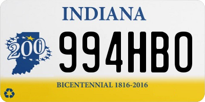 IN license plate 994HBO