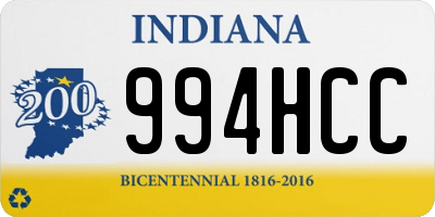 IN license plate 994HCC