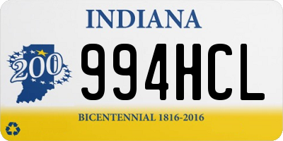 IN license plate 994HCL