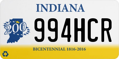 IN license plate 994HCR