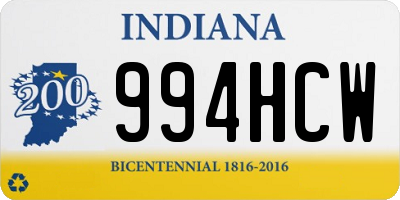 IN license plate 994HCW