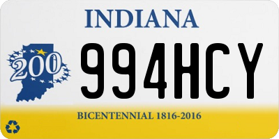 IN license plate 994HCY