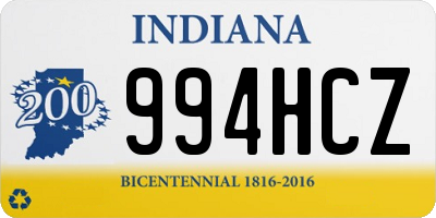 IN license plate 994HCZ