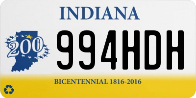 IN license plate 994HDH