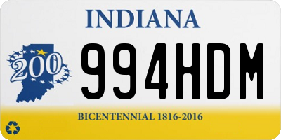 IN license plate 994HDM