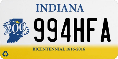 IN license plate 994HFA