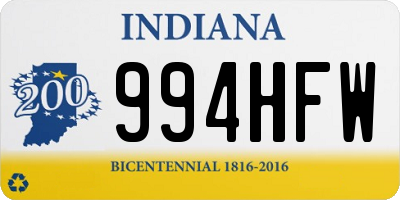 IN license plate 994HFW