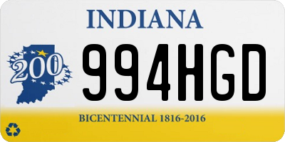 IN license plate 994HGD