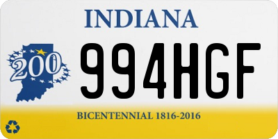 IN license plate 994HGF