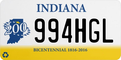 IN license plate 994HGL