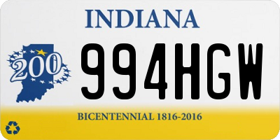 IN license plate 994HGW