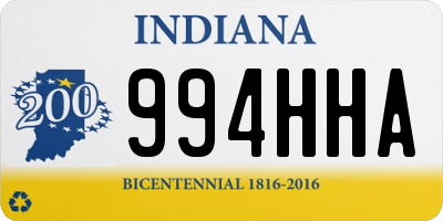 IN license plate 994HHA