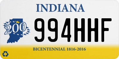 IN license plate 994HHF