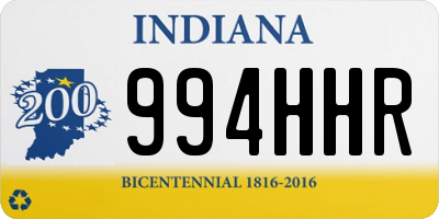 IN license plate 994HHR