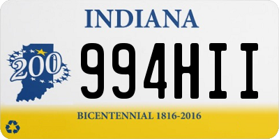 IN license plate 994HII