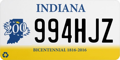 IN license plate 994HJZ